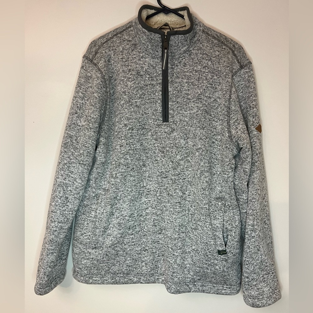 Orvis Men's Quarter Zip Pullover Sweater Size M Gray - Picture 3 of 9